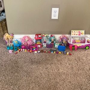 This is a bunch of shopkins fun things!! There are many rare shopkins in here!